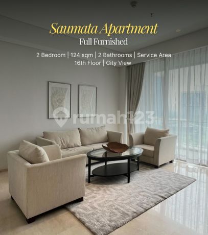 Dijual Unit 2 Br Full Furnish di Apt Saumata Alam Sutera, Hrga Rp 3.5M.