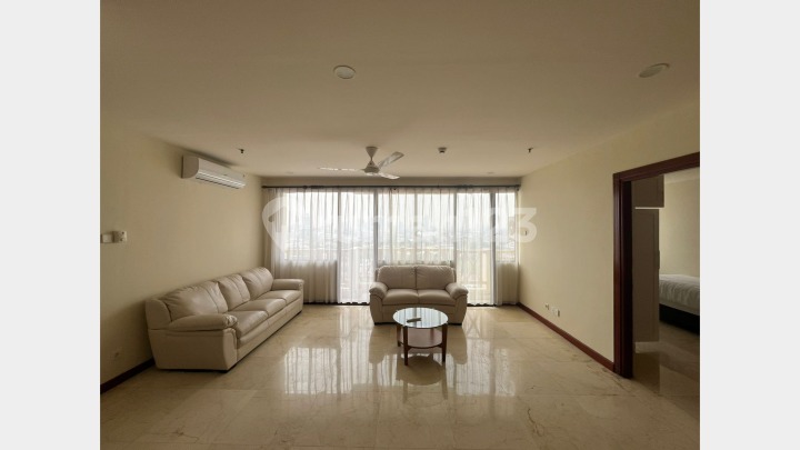 Fully Renovated and Perfect Family Space, Fully Furnished with Charming 3 Bedrooms at Simprug Indah Apartment Just Walking To Binus International School