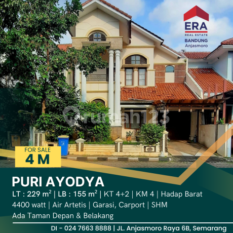 Dijual Rumah Puri Ayodya, Tembalang 