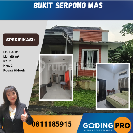Dijual Rumah Hoek Di Bukit Serpong Mas Alam Sutera BSD tangerang