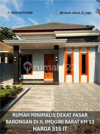 Rumah Dijual Dekat Pasar Barongan di Jl Imogiri Barat KM 13 Siap Huni