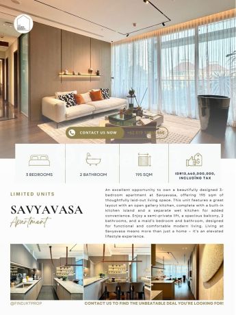 Savyavsa Apartment, 3BR 195sqm, Best Layout, Brand New Savyavsa Apartment, 3BR 195sqm, Best Layout, Brand New