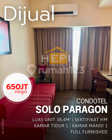 Condotel Full Furnished di Solo Paragon Solo Baru