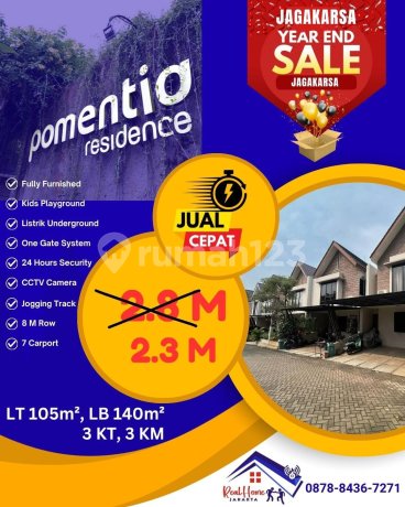 Rumah Jagakarsa Full Furnished Pomentia Residence