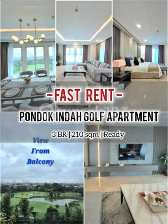 Disewakan Pondok Indah Golf Apartemen, 3Br30sqm, Furnished Bagus