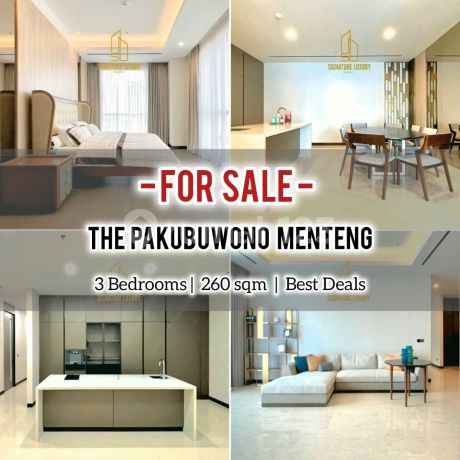 Jual Cepat Apartemen Pakubuwono Menteng, 3Br 260Sqm, Furnished
