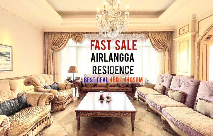 Jual Cepat Apartemen Airlangga Ritz Calton Mega Kuningan 4BR 440M