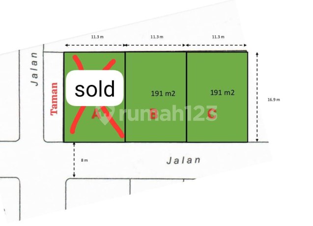 Tanah Exclusive Dalam Perumahan Merapi Regency Dekat Indomaret Fresh   