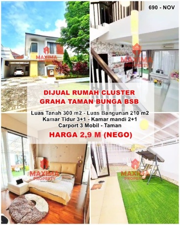 Rumah Mewah Siap Huni Graha Taman Bunga BSB City