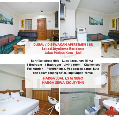 Apartemen Siap Pakai Jayakarta Residence Kuta Bali