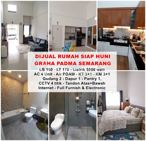 Rumah Bagus Siap Huni, Furnish Lengkap Graha Padma Semarang Rumah Bagus Siap Huni, Furnish Lengkap Graha Padma Semarang