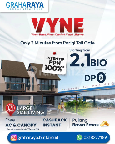 Rumah 2 Lantai Dekat Akses Tol Tipe Vyne Graha Raya Bintaro Rumah 2 Lantai Dekat Akses Tol Tipe Vyne Graha Raya Bintaro