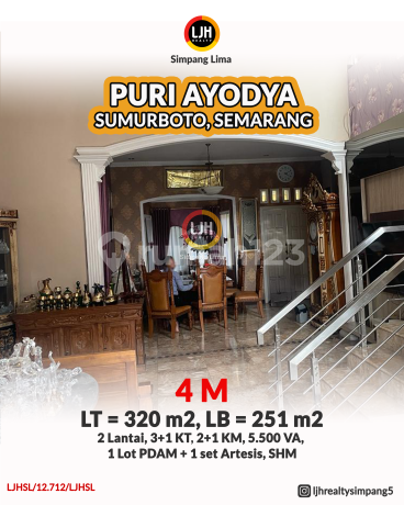For Sale Luxury House Puri Ayodya Sumurboto Semarang, Near Undip &amp; Hospital