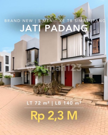 House For Sale - [Jatipadang] Townhouse Baru 5 Menit ke Tb Simatupang