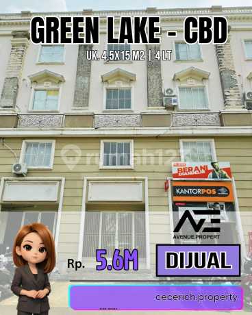Murah Ruko Green Lake - Cbd Ukr 4,5X15 Mtr 4 Lantai