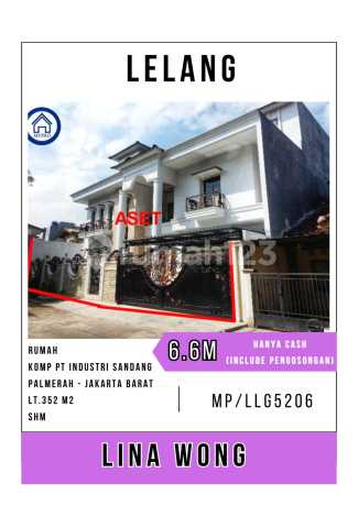 MURAH RUMAH KOMPLEKS PT INDUSTRI SANDANG - PALMERAH UKR 352 M2 HANYA CASH (SDH INCLUDE PENGOSONGAN) MURAH RUMAH KOMPLEKS PT INDUSTRI SANDANG - PALMERAH UKR 352 M2 HANYA CASH (SDH INCLUDE PENGOSONGAN)