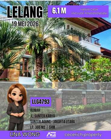 Murah Lelang 19 Mei 26 Rumah Jl.sunter Karya - Jakarta Utara Ukr 366 M2 Hanya Cash Sudah Include Pengosongan Murah Lelang 19 Mei 26 Rumah Jl.sunter Karya - Jakarta Utara Ukr 366 M2 Hanya Cash Sudah Include Pengosongan