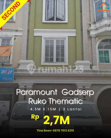 Ruko 3 Lantai Strategis Pasar Paramount Gading Serpong Ruko 3 Lantai Strategis Pasar Paramount Gading Serpong