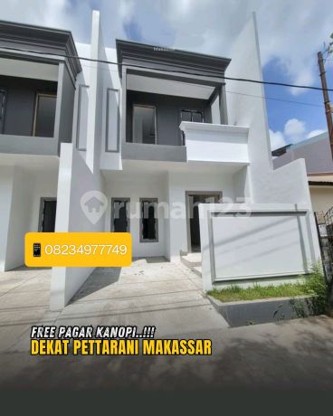 Rumah Ekslusif Dua Lantai Lokasi Tengah Kota Makassar Free Pagar Kanopi Ac