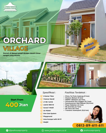 Dijual Rumah Bebas Banjir di Orchard Village Bekasi Dijual Rumah Bebas Banjir di Orchard Village Bekasi