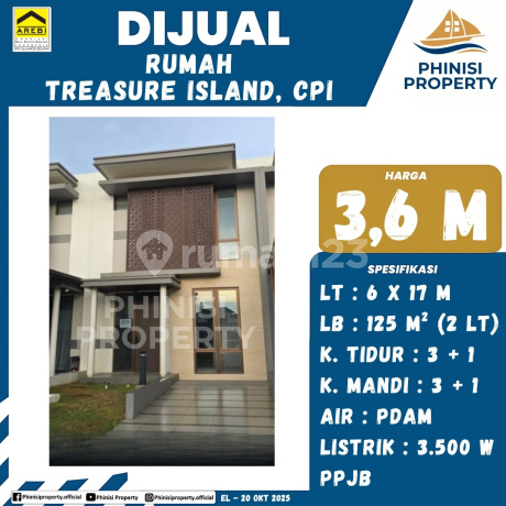 Dijual Rumah Harga Termurah di Treasure Island Citraland City Cpi