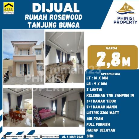 DIJUAL Rumah Full Furnished di Rosewood Tanjung Bunga