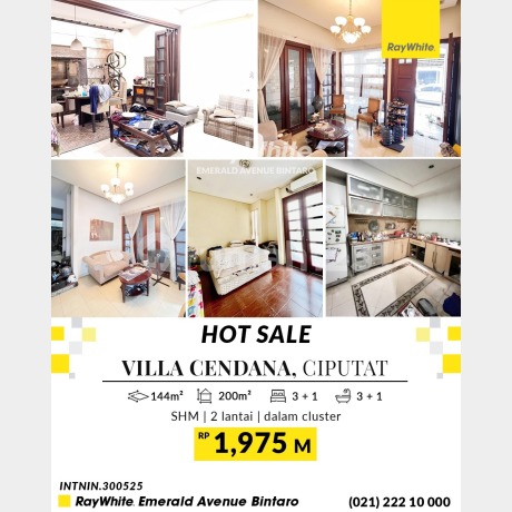 Rumah DiJual Siap Huni Dalam Cluster Villa Cendana Ciputat