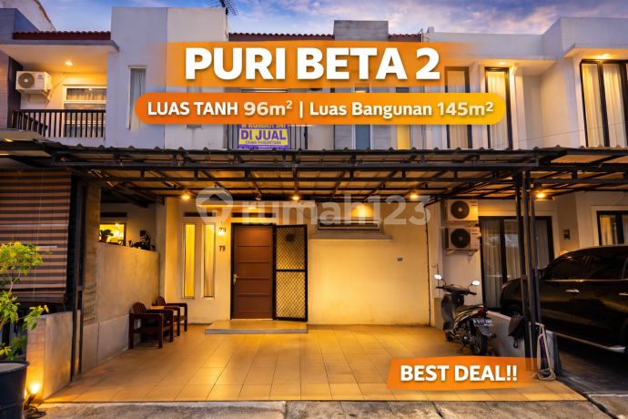 Hunian Nyaman Puri Beta 2 - Rumah 2 Lantai, 4 Kt, Bonus Kitchen Set & AC Hunian Nyaman Puri Beta 2 - Rumah 2 Lantai, 4 Kt, Bonus Kitchen Set & AC