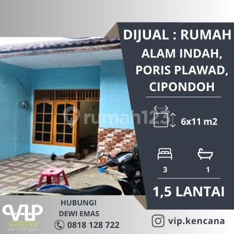 DIJUAL: Rumah di Perumahan Alam Indah Poris Plawad, Cipondoh
