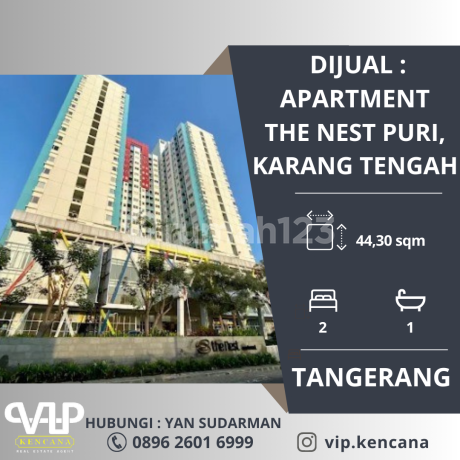 DIJUAL: Apartment The Nest Puri 2 BR, Karang Tengah, Tangerang, Banten