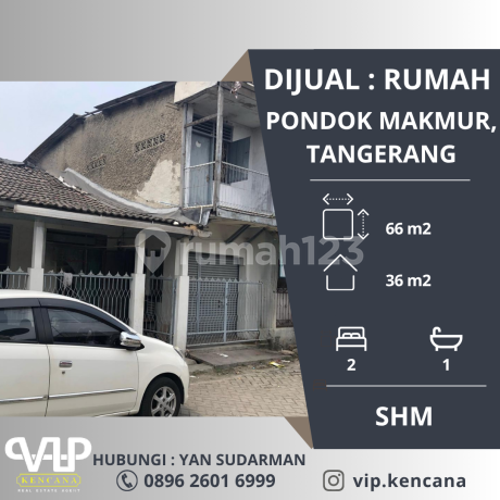 For Sale: House in Pondok Makmur, Kota Bumi, Tangerang