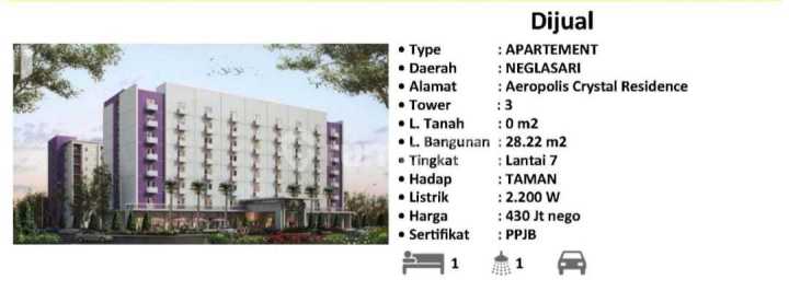 Apartemen Aeropolis Crystal Residence