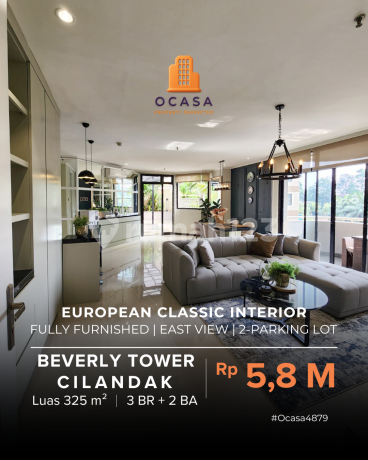 Apartemen Beverly Tower Fully Furnished Tipe 3 BR di Cilandak