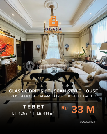 Lux Classic British Tuscan House Full Furnish Komplek Elite Tebet Lux Classic British Tuscan House Full Furnish Komplek Elite Tebet