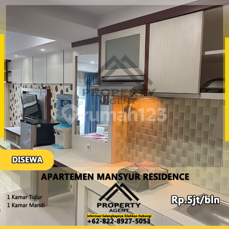 Disewa Apartemen Mansyur Residence Type Studio Sudah Renovasi Fully Furnished
