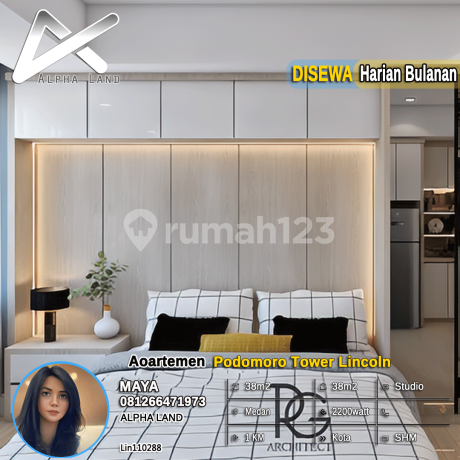 Disewa Apartemen Podomoro Medan Type Studio