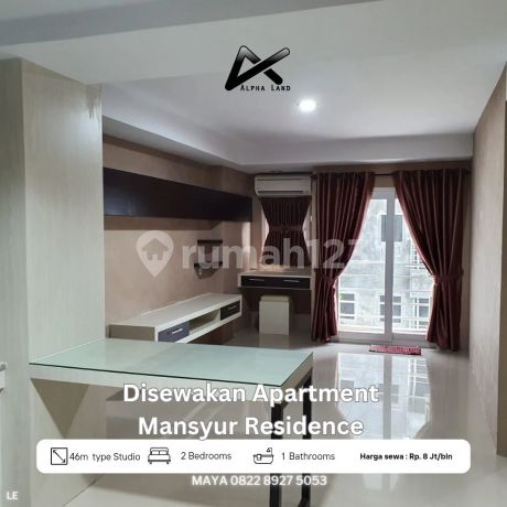 Disewa Apartemen Mansyur Residence Tipe 2 Bedroom