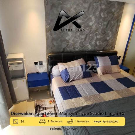 Disewa Apartemen Mansyur Residence Diamond Studio Lt. 10 Disewa Apartemen Mansyur Residence Diamond Studio Lt. 10