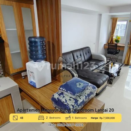 Apartemen Mansyur Residence Tower Ruby Lantai 20 2 Bedroom