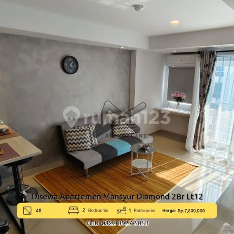 Disewa Apartemen Mansyur Diamond 2Br Lt12