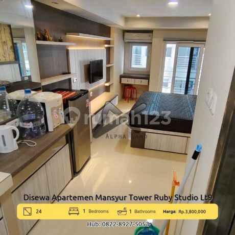 Disewa Apartemen Mansyur Tower Ruby Studio Lt9