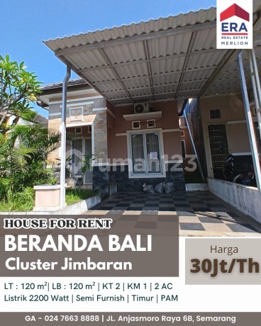 Disewakan Rumah Beranda Bali Cluster Jimbarab Bsb Semarang