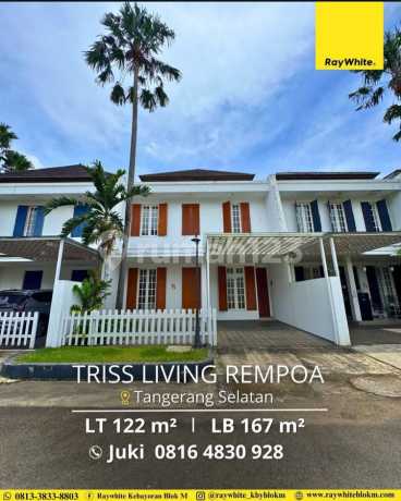Dijual Rumah Hunian Siap Huni Lokasi Tenang Triss Living, Rempoa - Tangerang Selatan