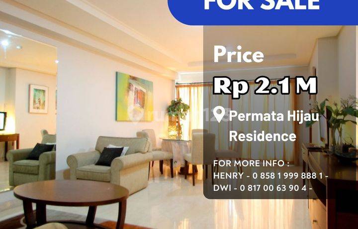 Turun Harga Bu Permata Hijau Residence Unit 3br Dkt Senayan Plaza