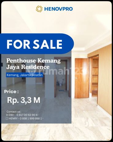 DIJUAL CEPAT DIBAWAH NJOP APT PENTHOUSE di Kemang Jaya Residence 