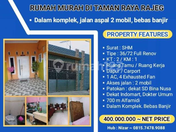 Rumah Murah Di Perum Taman Raya Rajeg Full Renov. Jalan 2 Mobil Rumah Murah Di Perum Taman Raya Rajeg Full Renov. Jalan 2 Mobil