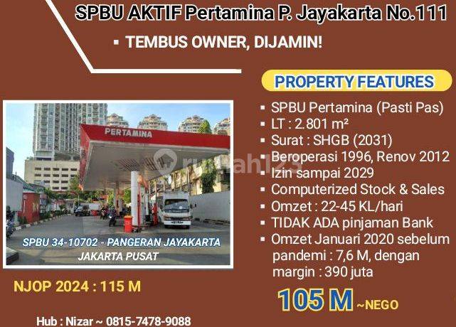 Jamin Tembus Ke Pemilik! 105 M Spbu Pertamina Pangeran Jayakarta