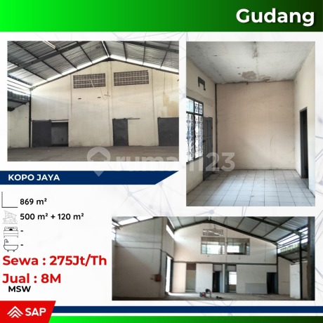 Gudang di Kopo Jaya Dekat Exit Tol Kopo Gudang di Kopo Jaya Dekat Exit Tol Kopo