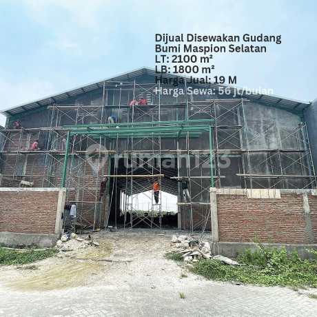 DISEWAKAN GUDANG BARU BUMI MASPION 2000M2 KANTOR LANTAI COR 2 TON PER M2 BENOWO SURABAYA BARAT
