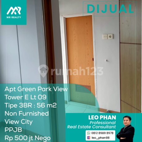 Green Park View Tower E, 9th Floor Apartment, 3 Bedrooms, Unfurnished